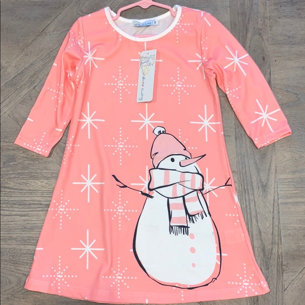 Pink Snowman dress
